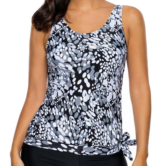 Side tie tankini and swim shorts - Picture 1 of 4